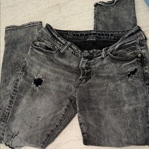 American eagle men Distressed Gray Jeans